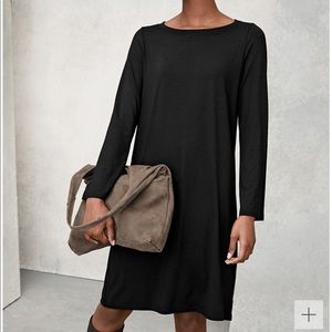 NWT Eileen Fisher fine Tencel Jersey dress, LG.